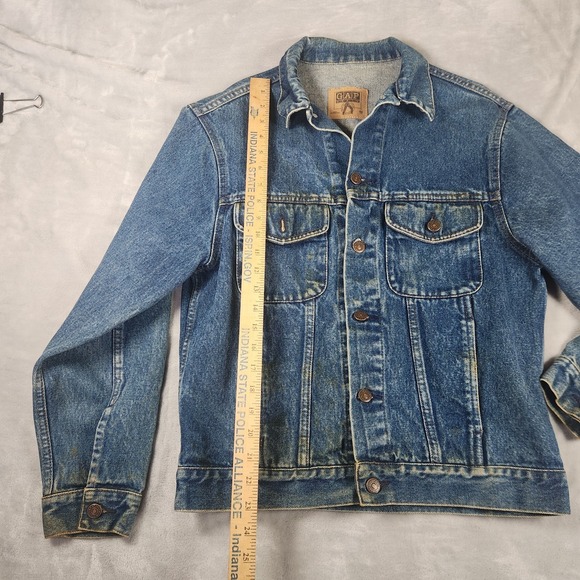 Gap Workforce Denim Vintage Jean Jacket Adult S Rustic Western Farmcore - Picture 3 of 7